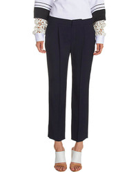 Chloé Pleated Slim Cropped Trousers