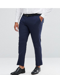 ASOS DESIGN Plus Skinny Suit Trousers In Navy