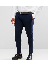 ASOS DESIGN Plus Super Skinny Fit Suit Trousers In Navy
