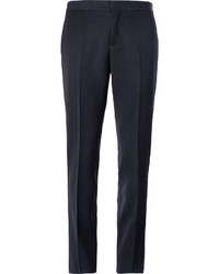 Burberry Prorsum Navy Slim Fit Wool Tuxedo Trousers