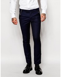 Rogues Of London Tuxedo Suit Pants In Slim Fit