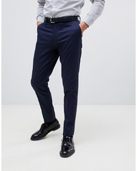 ASOS DESIGN Skinny Smart Trouser In Navy Cotton