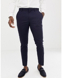 Burton Menswear Skinny Suit Trousers In Navy