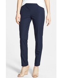 Eileen Fisher Slim Ankle Zip Twill Trousers