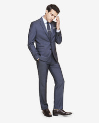 Express Slim Micro Twill Navy Suit Pant