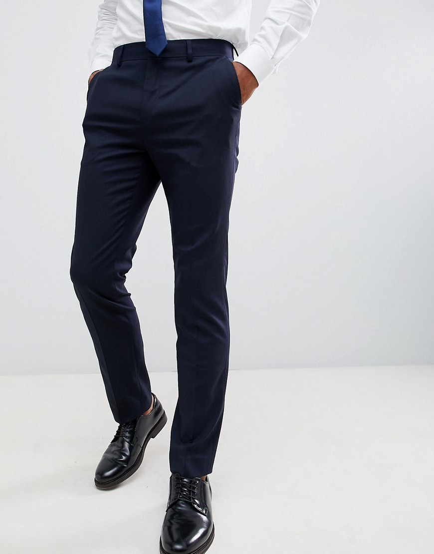 New Look Smart Slim Trousers In Navy, $19 | Asos | Lookastic