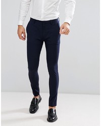 ASOS DESIGN Super Skinny Fit Suit Trousers In Navy