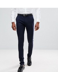 ASOS DESIGN Tall Super Skinny Smart Trousers In Navy