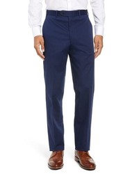 John W. Nordstrom Torino Traditional Fit Solid Stretch Cotton Trousers