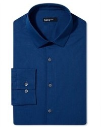 Bar III Dress Shirt Navy Blue Stripe Long Sleeved Shirt