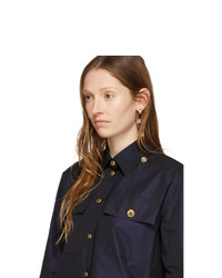 Givenchy Navy Changing Poplin Shirt
