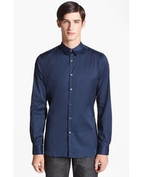 PS Paul Smith Slim Fit Stretch Woven Shirt Navy Large