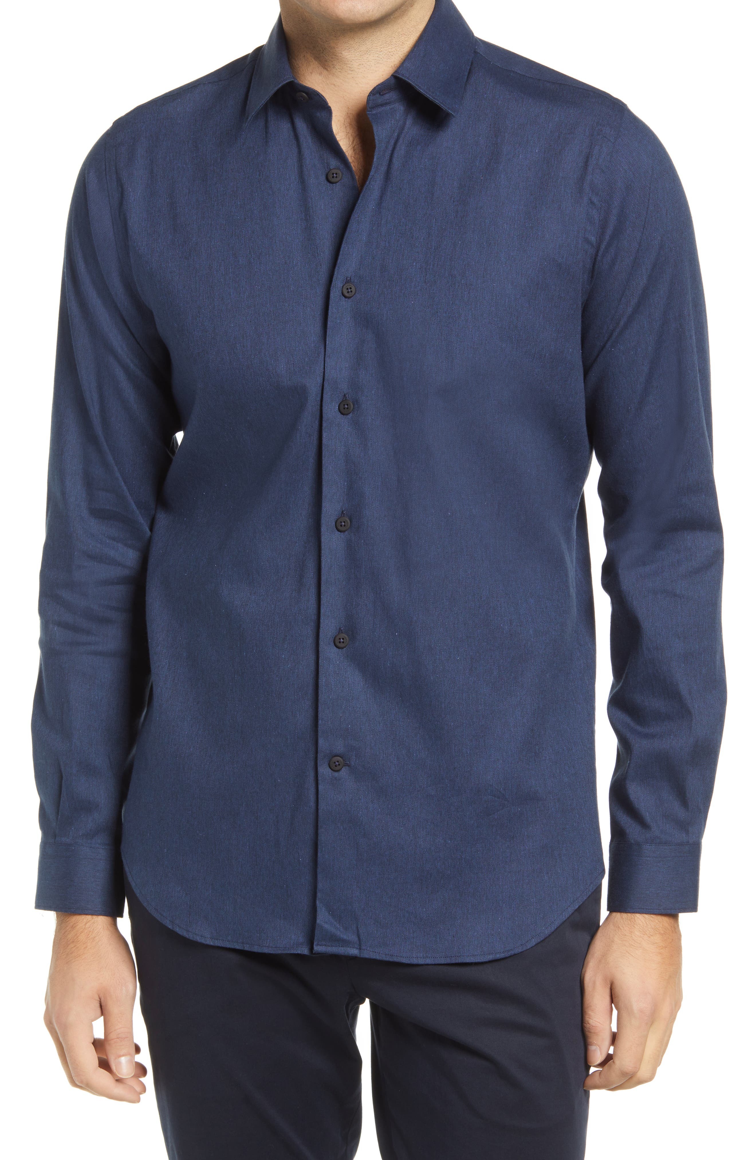 Canali Regular Fit Stretch Cotton Button Up Shirt, $176 | Nordstrom ...