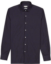 Reiss Rhyme Textured Curved Collar Shirt