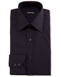 Tom Ford Slim Fit Classic Collar Dress Shirt Navy