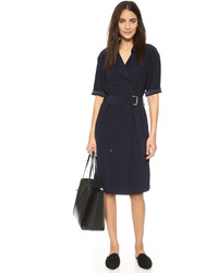 DKNY 34 Sleeve Dress With Notched Collar