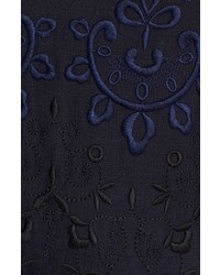 Topshop Collared Embroidered Shift Dress