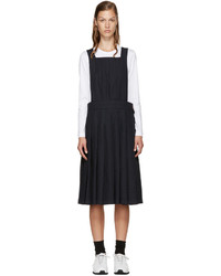 Comme des Garcons Comme Des Garons Comme Des Garons Navy Pleated Pinafore Dress