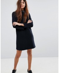 French Connection Ellen Texture Sweat Dress With Contrast Collar