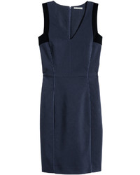 H&M Fitted Dress Natural Whitepatterned Ladies