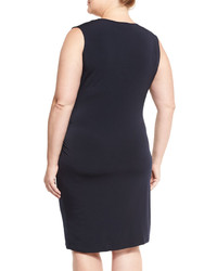 MICHAEL Michael Kors Michl Michl Kors Plus Sleeveless Sweetheart Neck Dress New Navy Plus Size