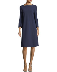 Lafayette 148 New York Square Neck Punto Milano Flared Dress Plus Size