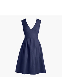 J.Crew Tall V Neck A Line Dress In Faille