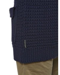 Armani Jeans Wool Rib Knit Duffle Cardigan