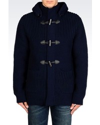 Giorgio Armani Hooded Knit Duffle Coat
