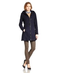 Jessica Simpson Basketweave Wool Coat With Toggles