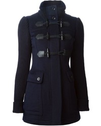 Burberry London Knit Sleeve Duffle Coat