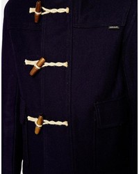 Gloverall Cropped Duffle Coat In Melton Wool