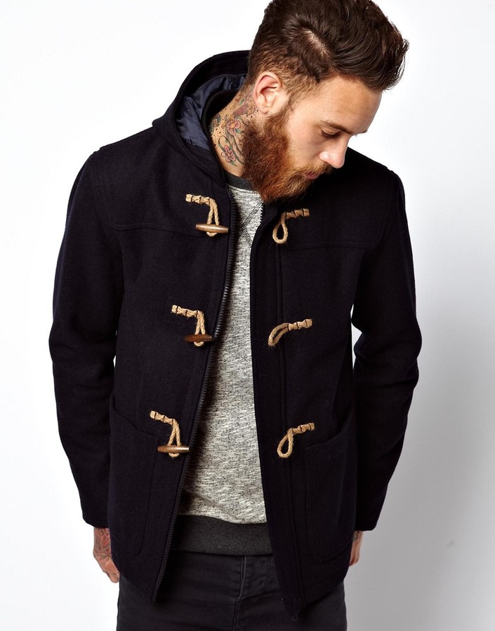 Asos Duffle Coat In Navy | Where to buy & how to wear