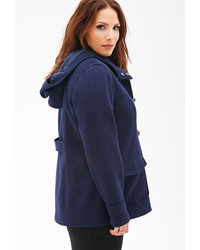 Forever 21 Hooded Knit Duffle Coat