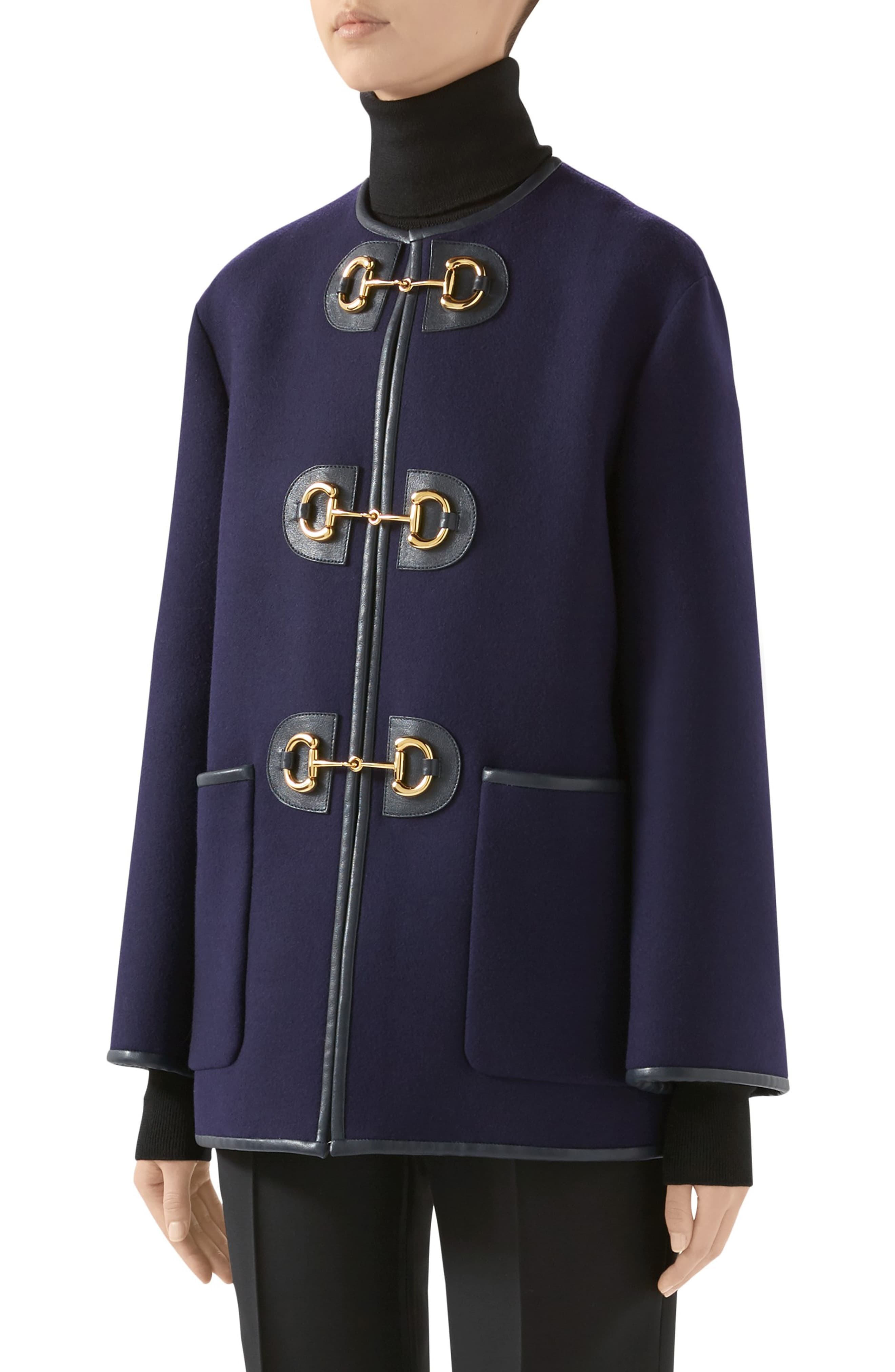 Gucci Horsebit Toggle Wool Military Caban Coat, $3,500 | Nordstrom