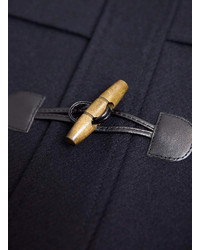 Topman Navy Wool Blend Duffle Coat