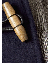 Topman Navy Wool Duffle Coat