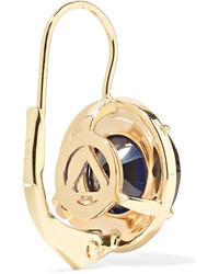 Alison Lou 14 Karat Gold Enamel And Sapphire Earrings