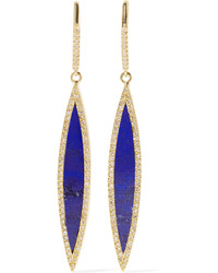 Jennifer Meyer 18 Karat Gold Lapis Lazuli And Diamond Earrings
