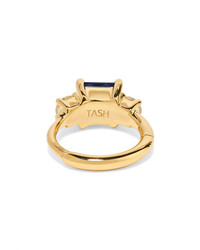 Maria Tash 65mm 18 Karat Gold Sapphire And Diamond Hoop Earring