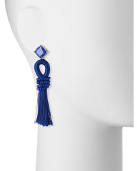 Lydell NYC Bead Wrapped Thread Tassel Earrings