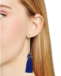 Aqua Brette Tassel Drop Earrings