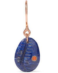 Pascale Monvoisin Cauri N2 9 Karat Gold Lapis Lazuli And Faux Coral Earring