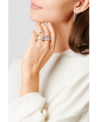 Melissa Kaye Christina 18 Karat White Gold Diamond And Sapphire Earring