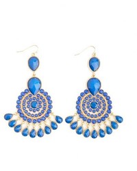 Charlotte Russe Faceted Stone Statet Chandelier Earrings