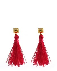Flaca Jewelry Tassel Earrings With Bullet Stud Assorted Colors