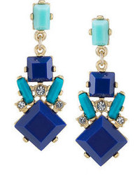 Carolee Miami Mod Color Block Chandelier Earrings