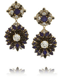 Erickson Beamon Queen Bee Gold Plated Swarovski Crystal Earrings
