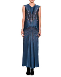 Stella McCartney Graziella Embellished Starburst Sleeveless Dress Blue