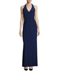 Laundry by Shelli Segal Embellished Halter Gown